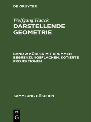 cover image of Körper mit krummen Begrenzungsflächen. Kotierte Projektionen